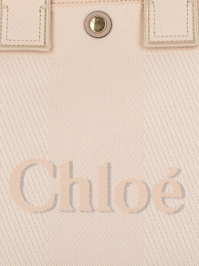 Chloé "Carry" Small Tote Bag Beige