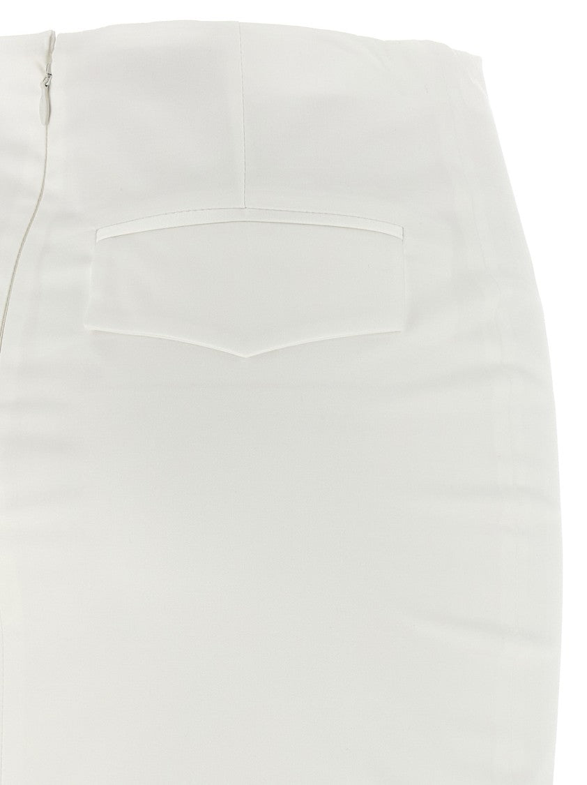 The Latest Fitted Longuette Skirt With Back Flounce