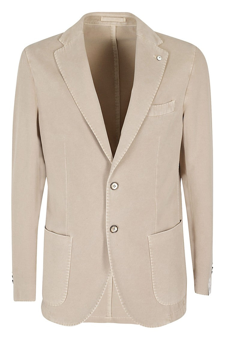L.B.M. Single-Breasted Jacket With Classic Lapels And Patch Pockets