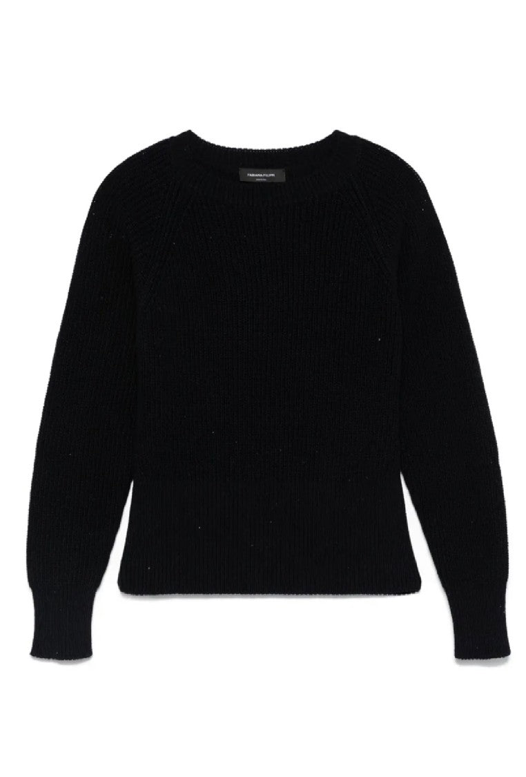 Fabiana Filippi Ribbed Knit Sweater With Fitted Silhouette