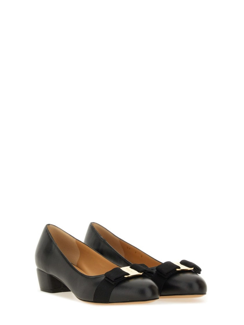 Ferragamo Leather "Vara" Shoe
