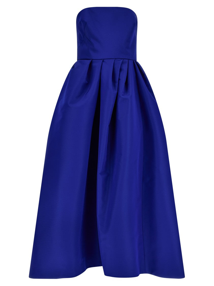 Carolina Herrera Off-The-Shoulder Silk Faille Midi Dress