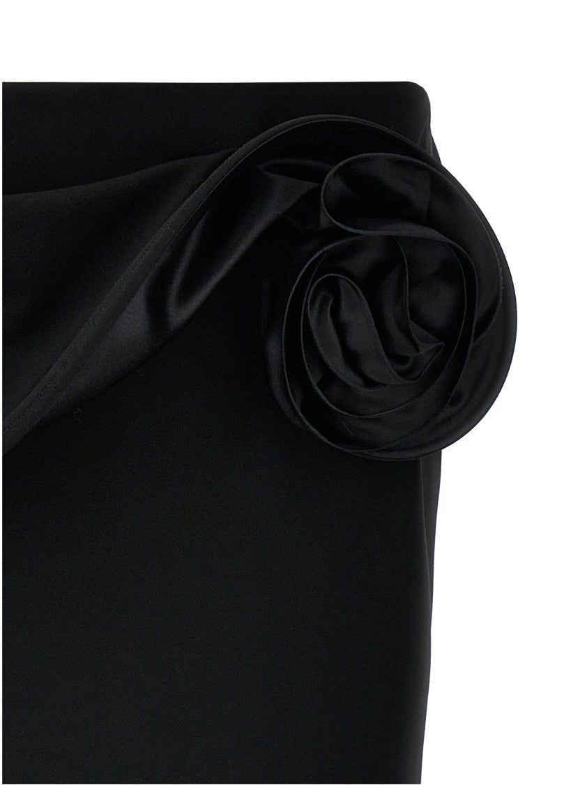 Magda Butrym Midi Skirt With Maxi 3D Floral Detail