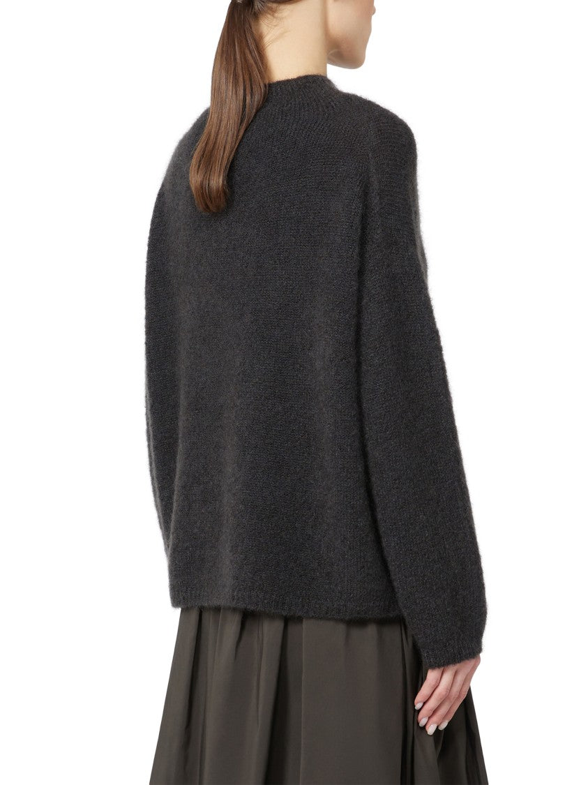 Max Mara Long-Sleeved Sweater With High Round Neckline