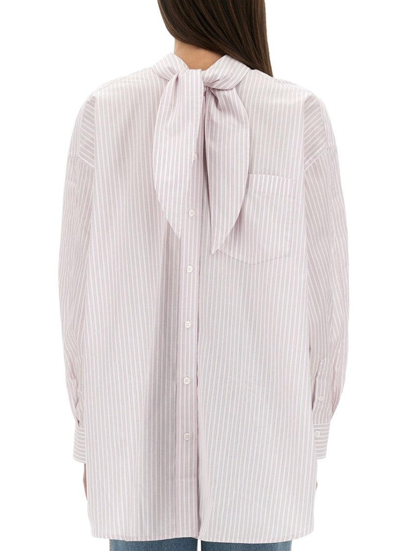Victoria Beckham Oversized Blouse With Knotted Collar