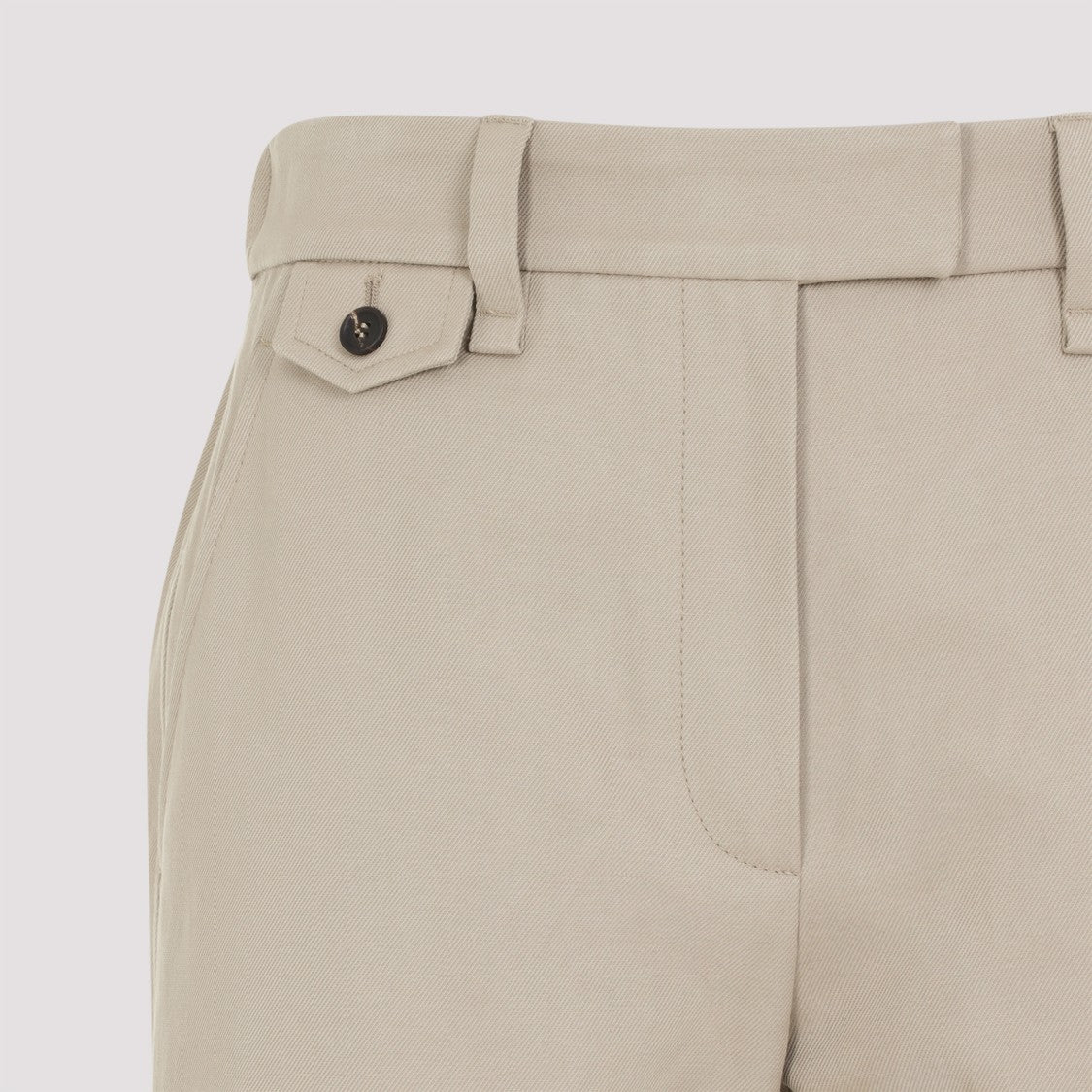 Brunello Cucinelli Chino Cropped Beige Cotton Pants