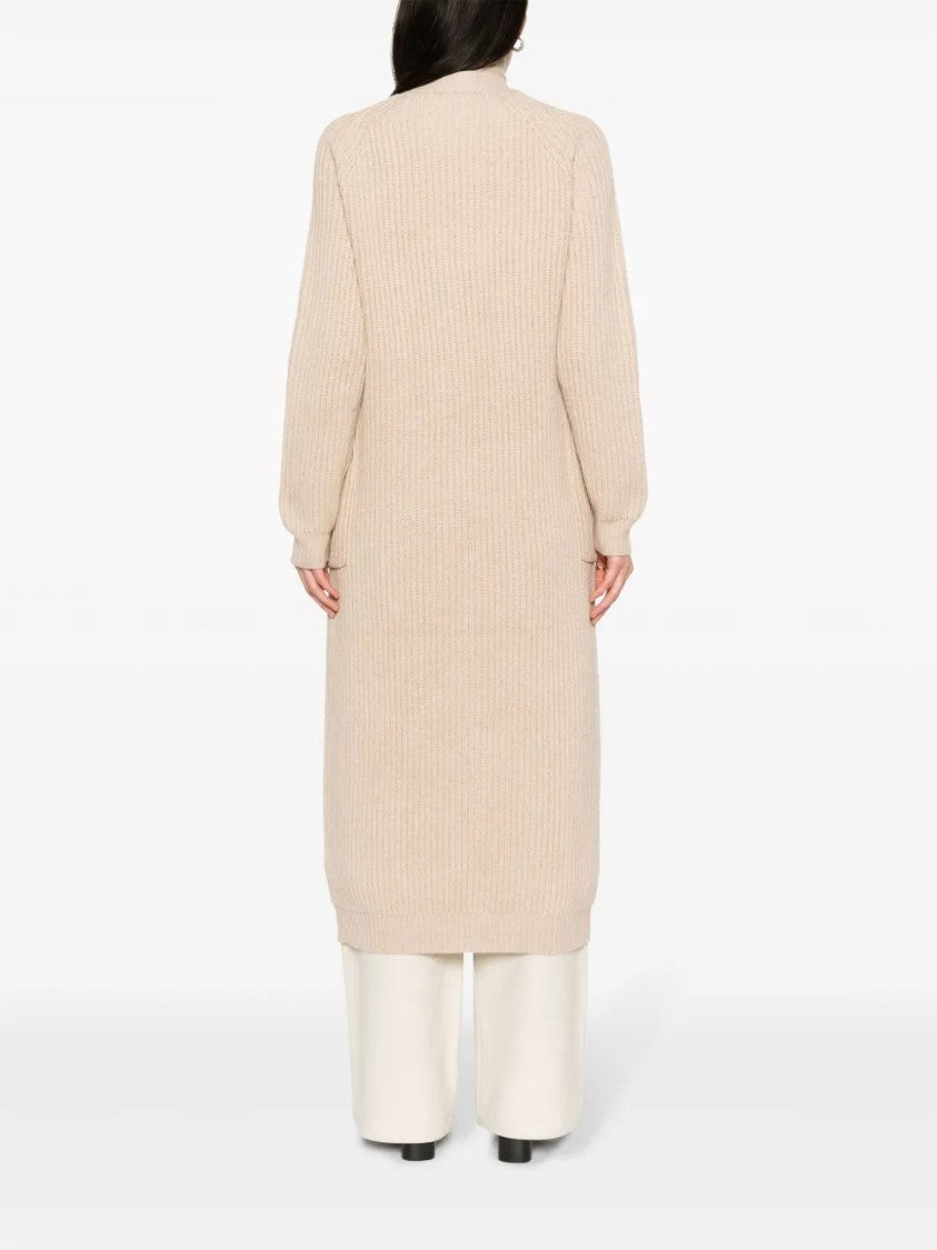 Max Mara Ribbed Knit Cardigan With V-Neckline