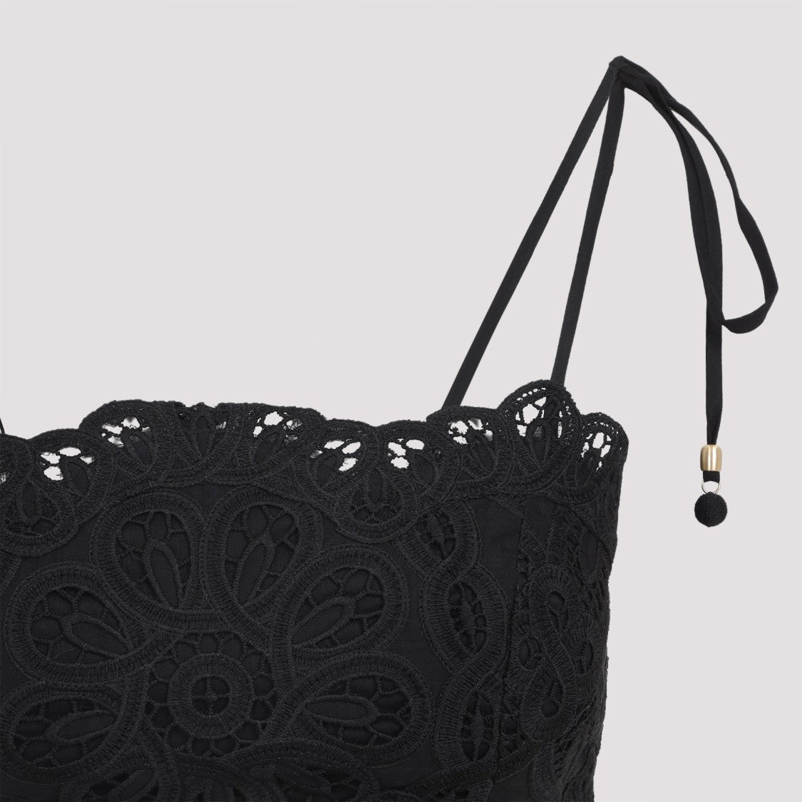 Zimmermann Black Top With Intricate Lace Detailing