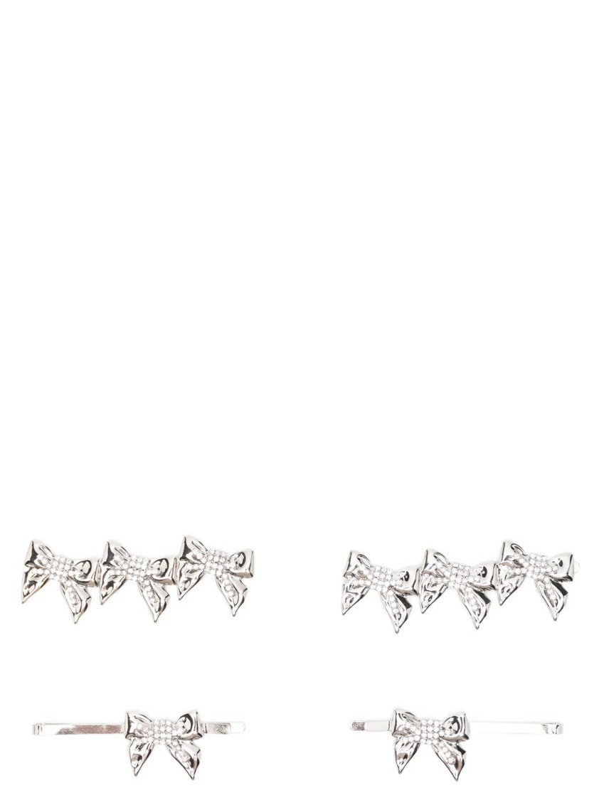 Alessandra Rich Set Of Four Bow Pins