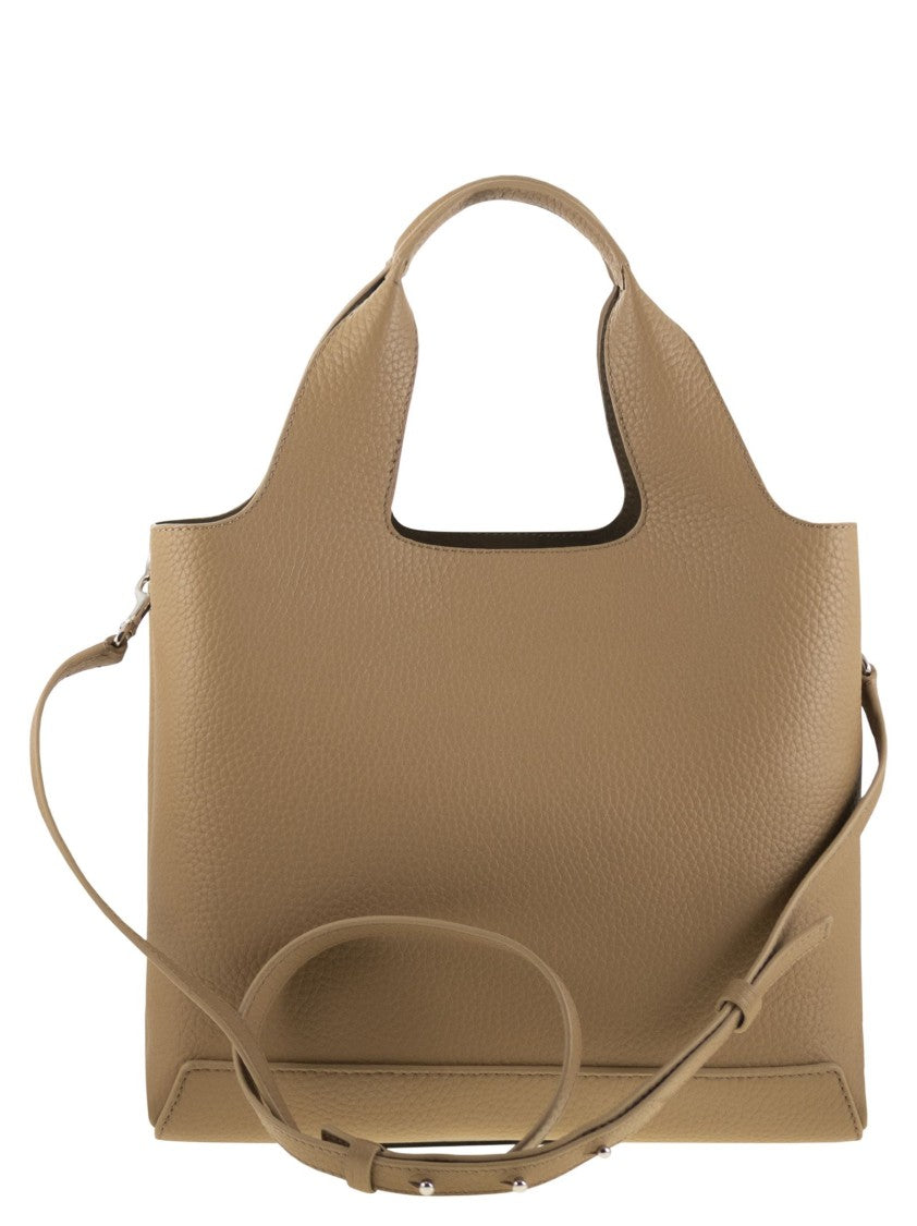 Hogan Shopping Bag In Textured Leather