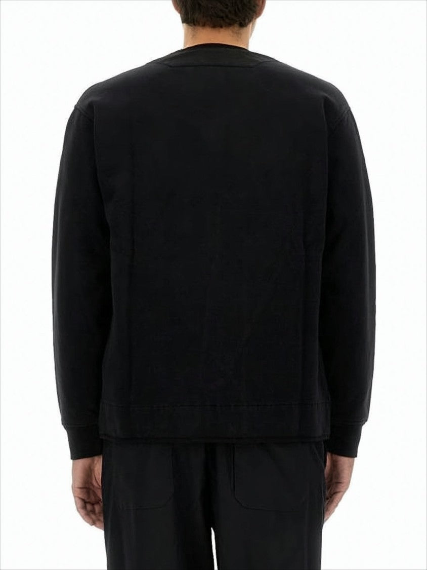 C.P. Company Minimalist Long-Sleeve Top With Quilted Texture And Zipper Detail