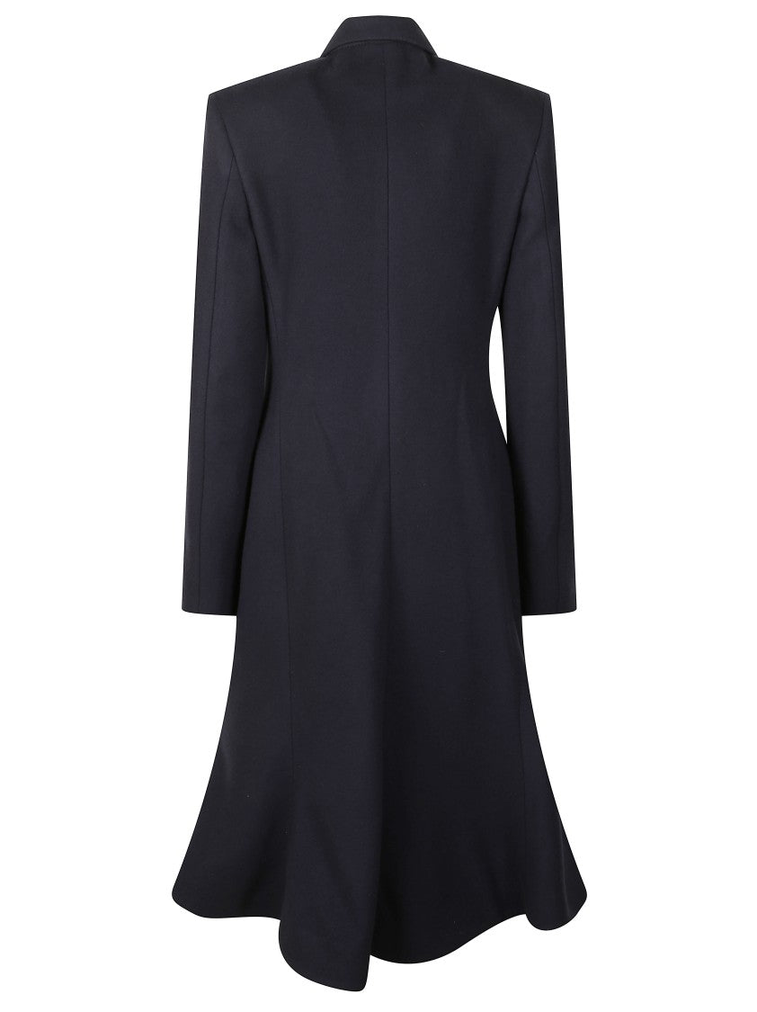 Balenciaga Structured Blue Coat With Classic Silhouette