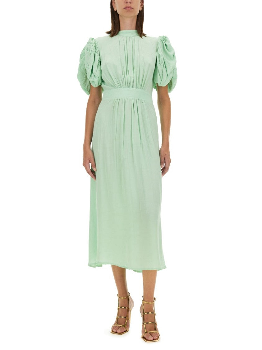 Rotate Puff Sleeve Midi Dress