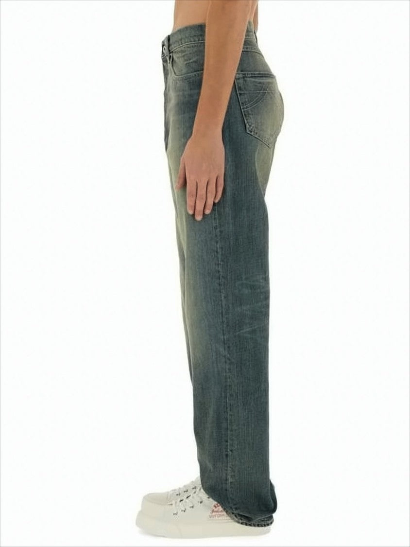 Kenzo Relaxed Fit Denim Pants With Vintage Wash Effect