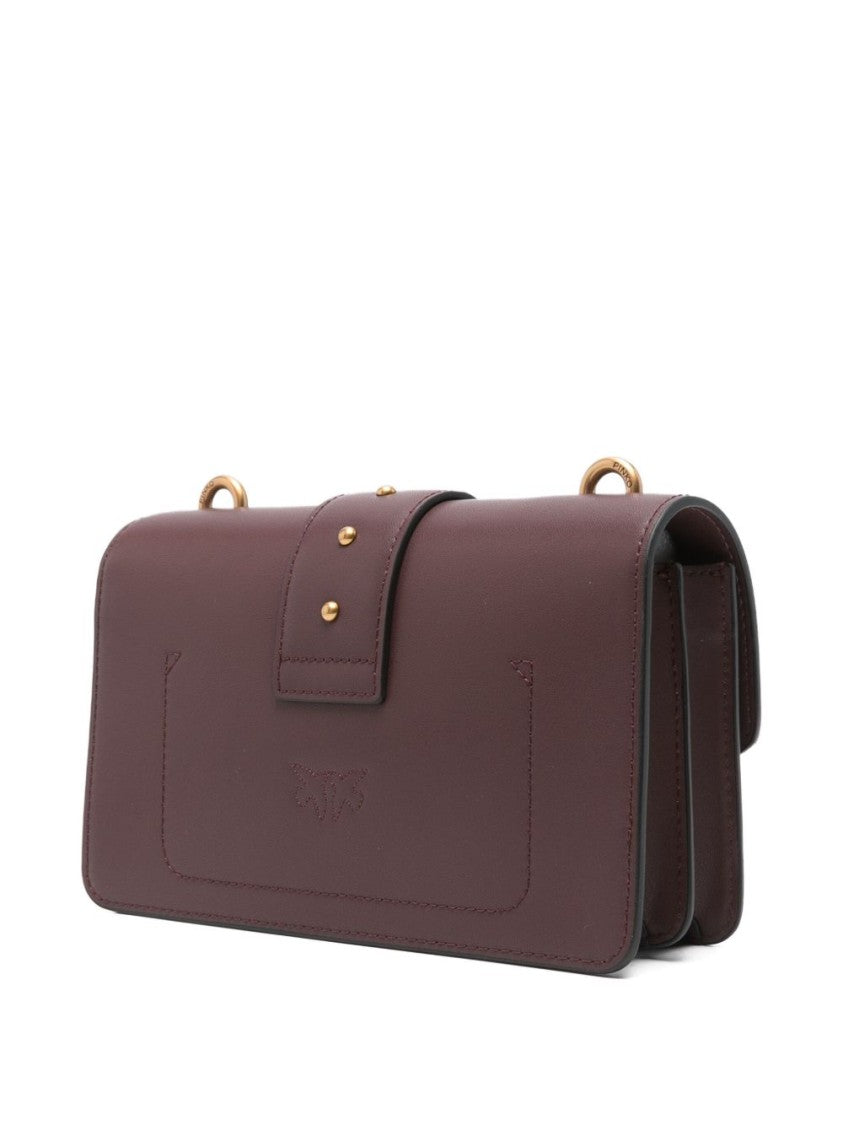 Pinko Structured Shoulder Bag With Gold-Tone Bird Clasp