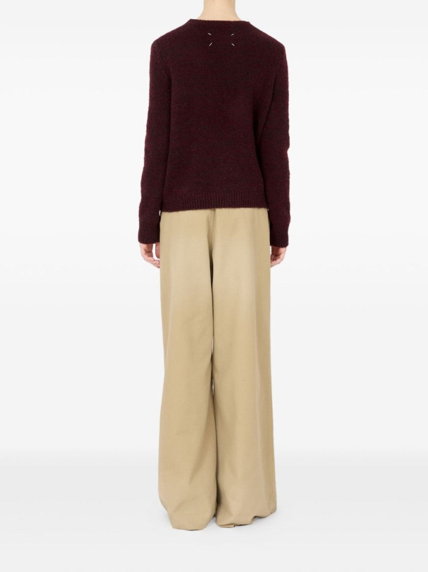 Maison Margiela Bordeaux Virgin Wool Blend Sweater