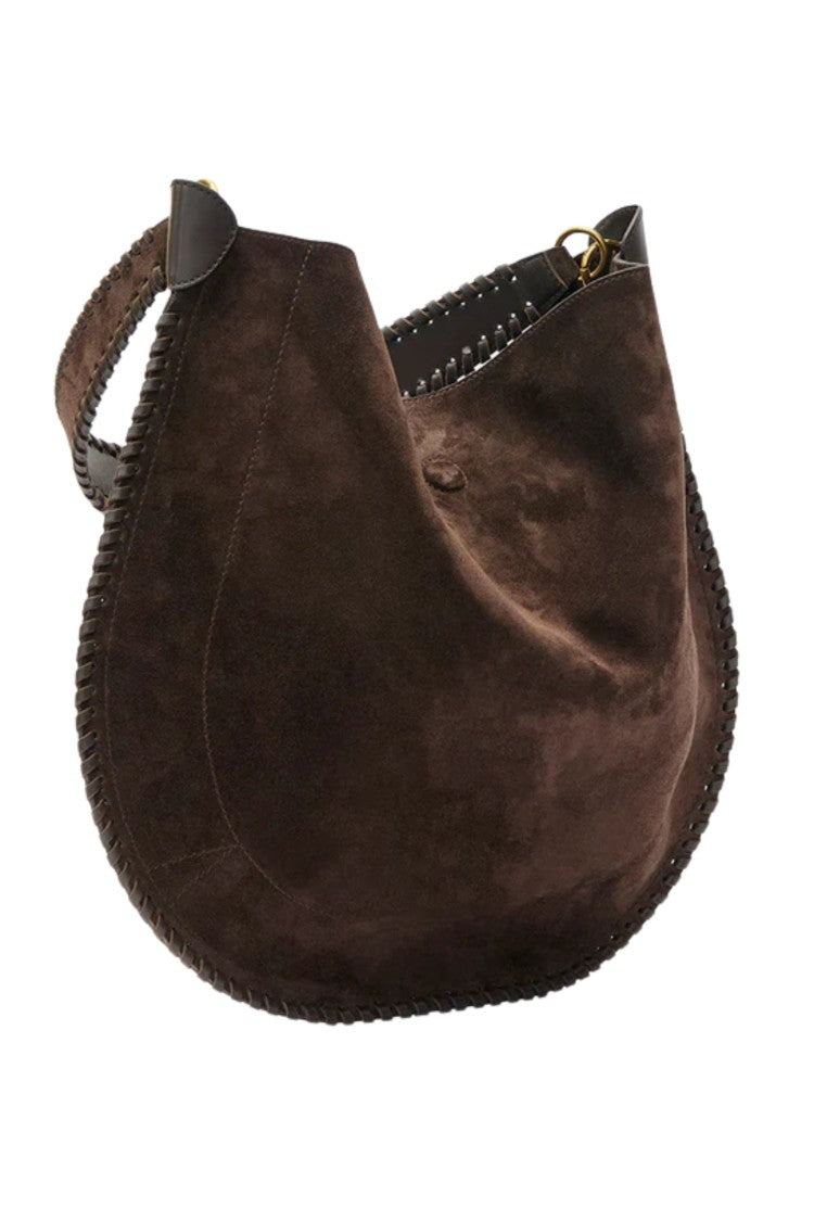 Isabel Marant Oskan Hobo Soft Bag With Braided Leather Details