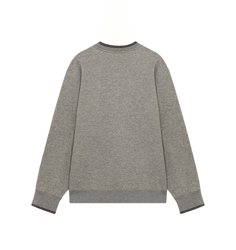 Autry Relaxed-Fit Grey Cotton Sweatshirt