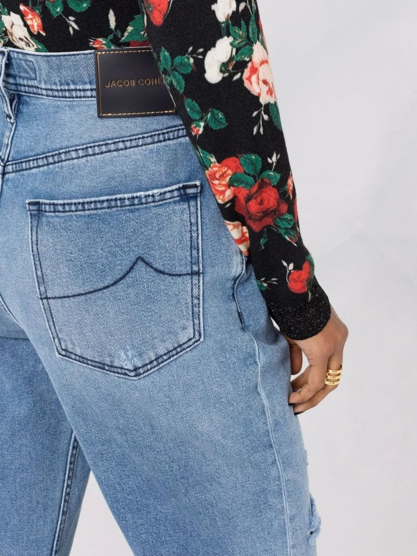 Jacob Cohen High-Rise Boyfriend Fit Denim Jeans
