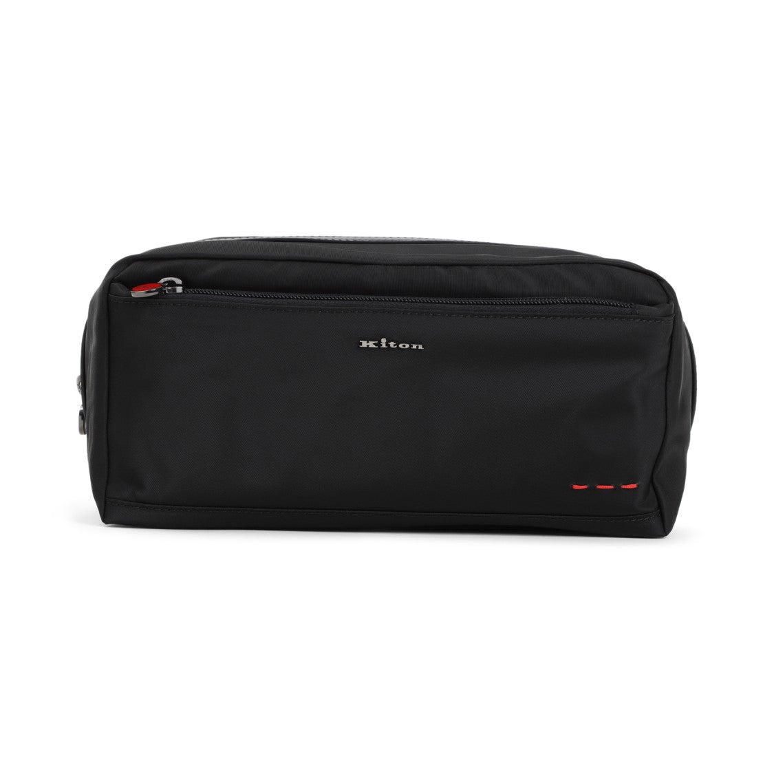 Kiton Black Polyamide Pouch