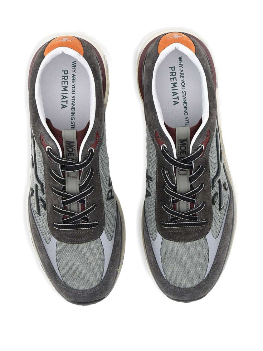 Premiata Suede And Mesh Sneakers