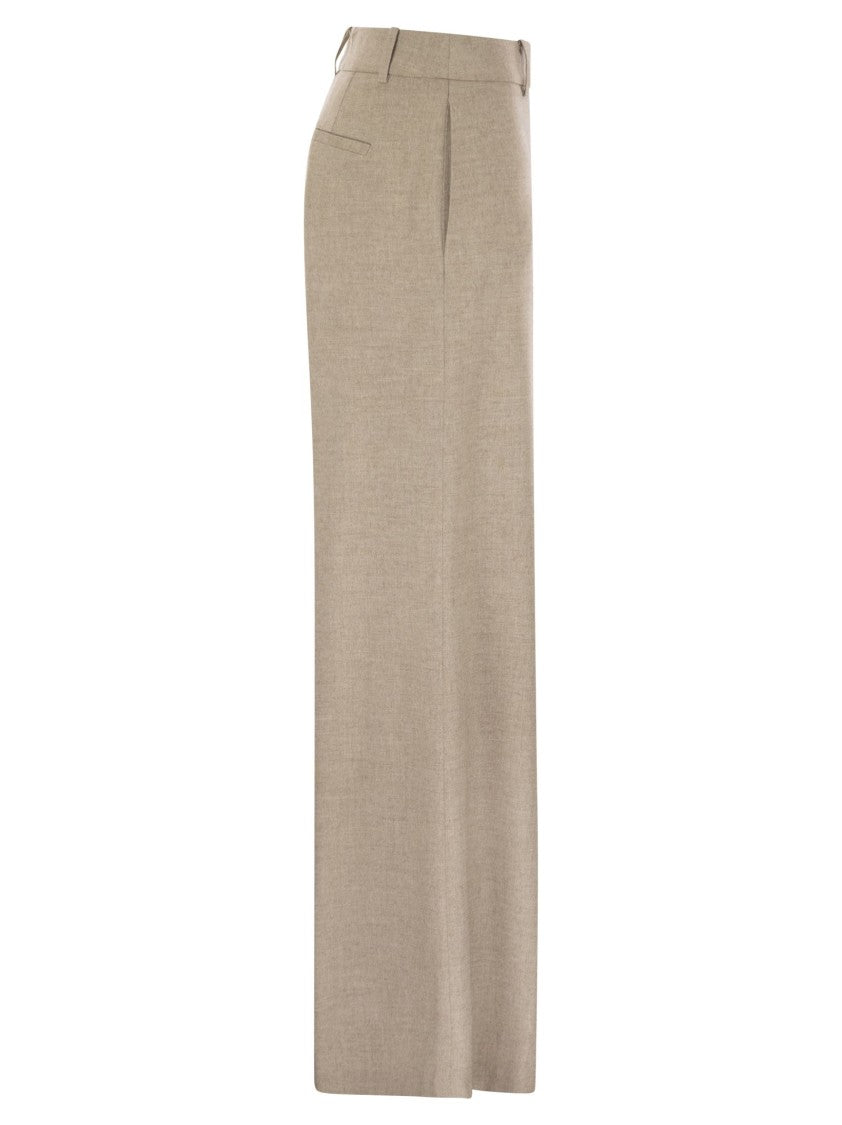 Herno Resort Trousers In Melange Fabric