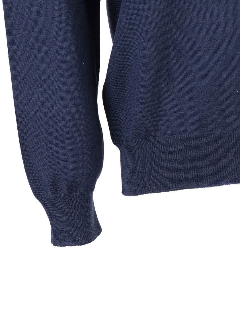 Fedeli Fitted Mock-Neck Long-Sleeve Sweater