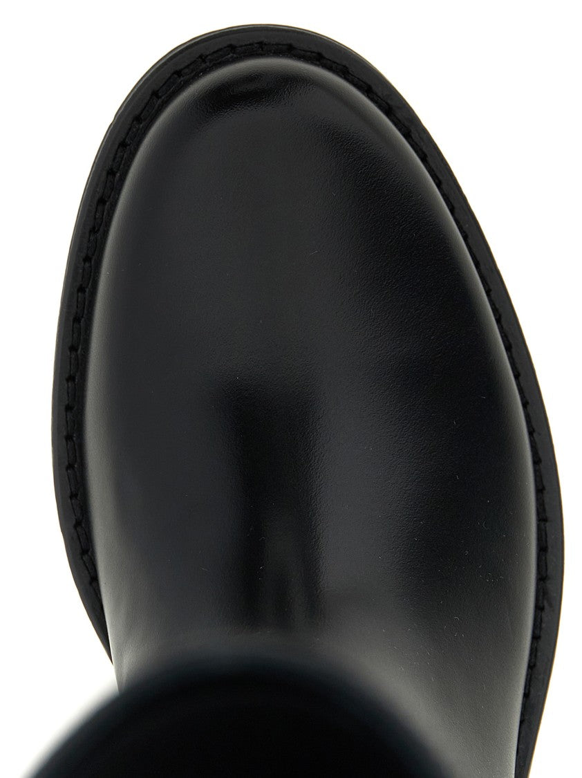Saint Laurent Tall Corsair Boots With Rounded Toe