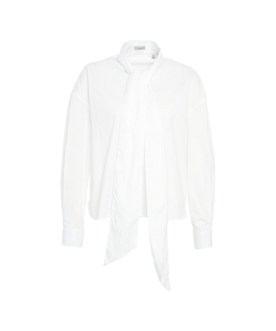 Himon's Refined Bow-Detail White Blouse