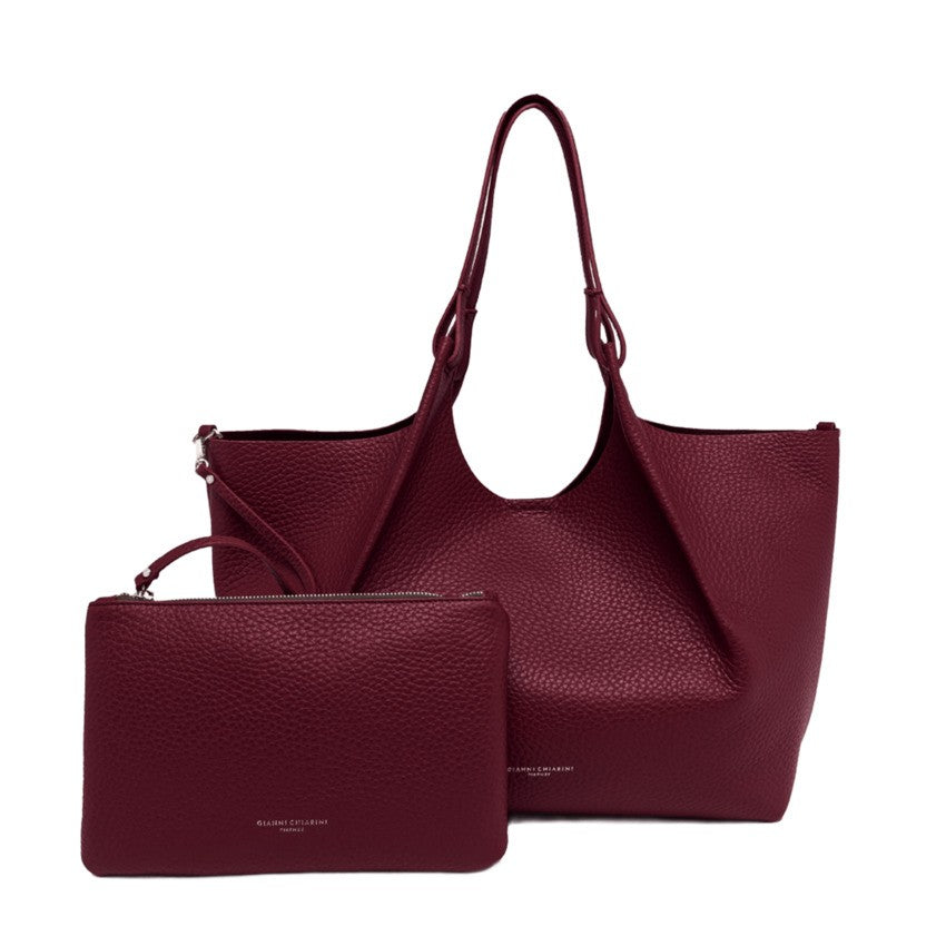 Gianni Chiarini Textured Double Leather Shoulder Bag With Internal Pouch