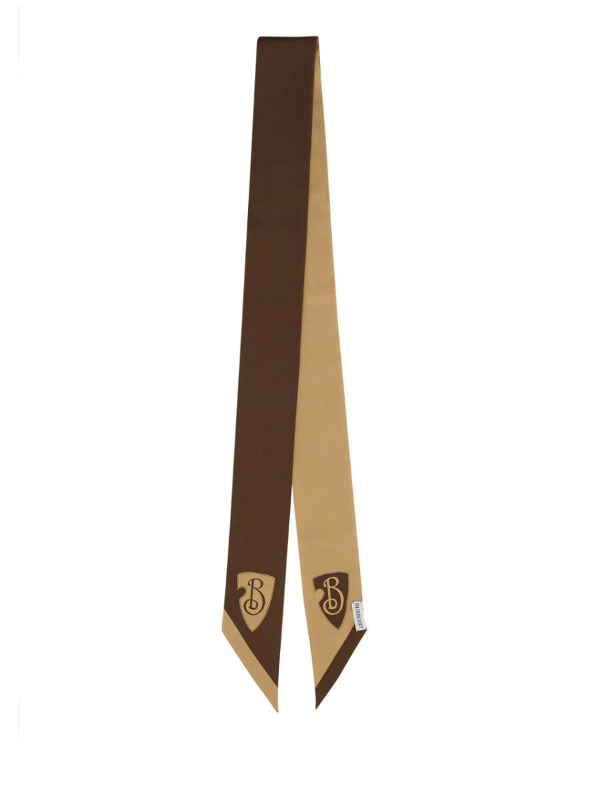 Burberry Reversible Thin Scarf In Luxurious Mulberry Silk