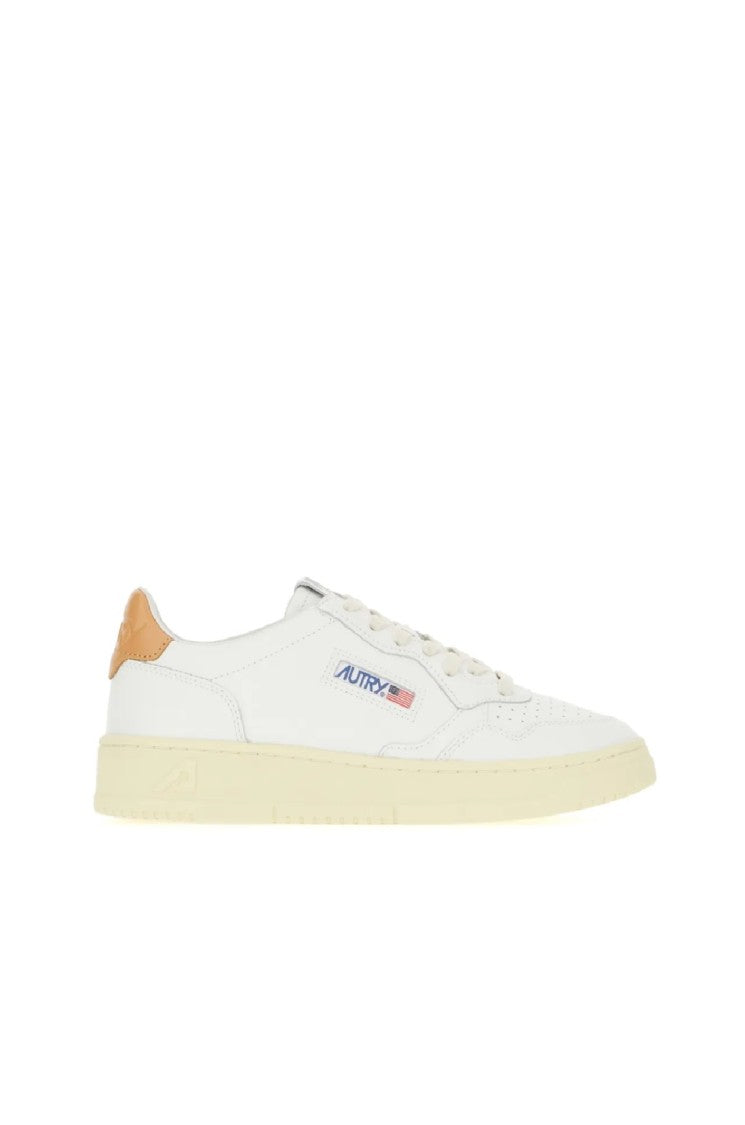 Autry Medalist Low-Top White Leather Sneakers