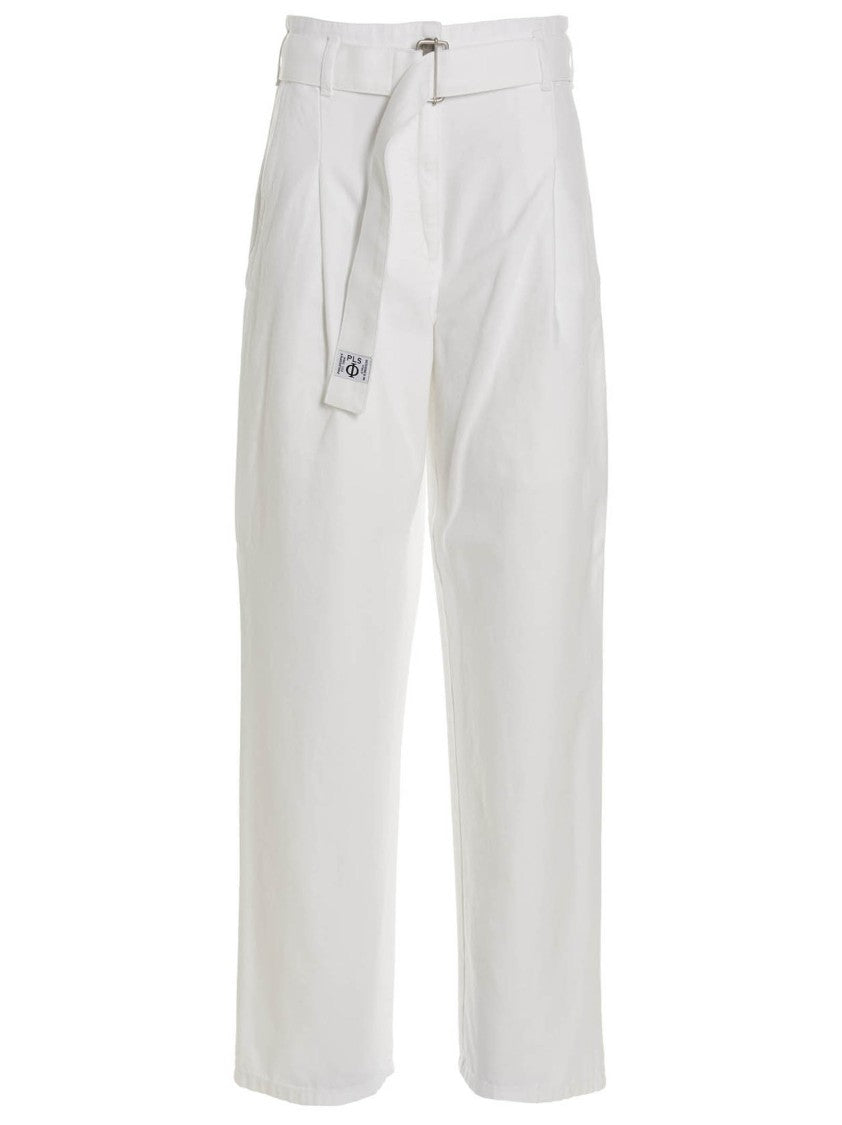 Philosophy Di Lorenzo Serafini Cotton Denim Jeans With Removable Waist Belt