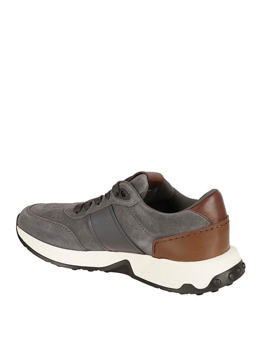 Tod's Ergonomic Grey Sneakers With Suede