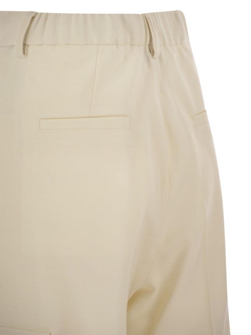 Herno Cargo Trousers In Wool And Viscose Blend