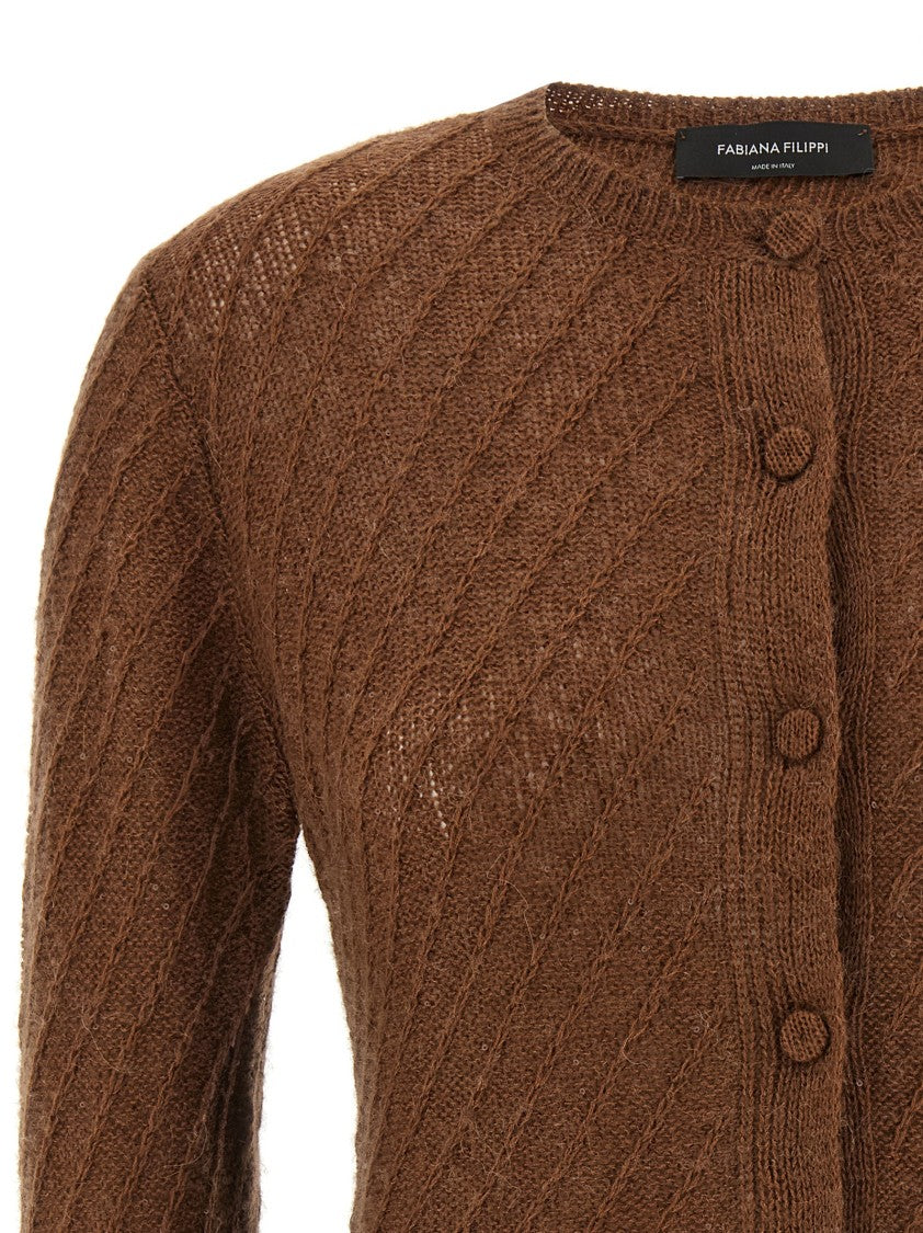 Fabiana Filippi Sequin Crochet Cardigan