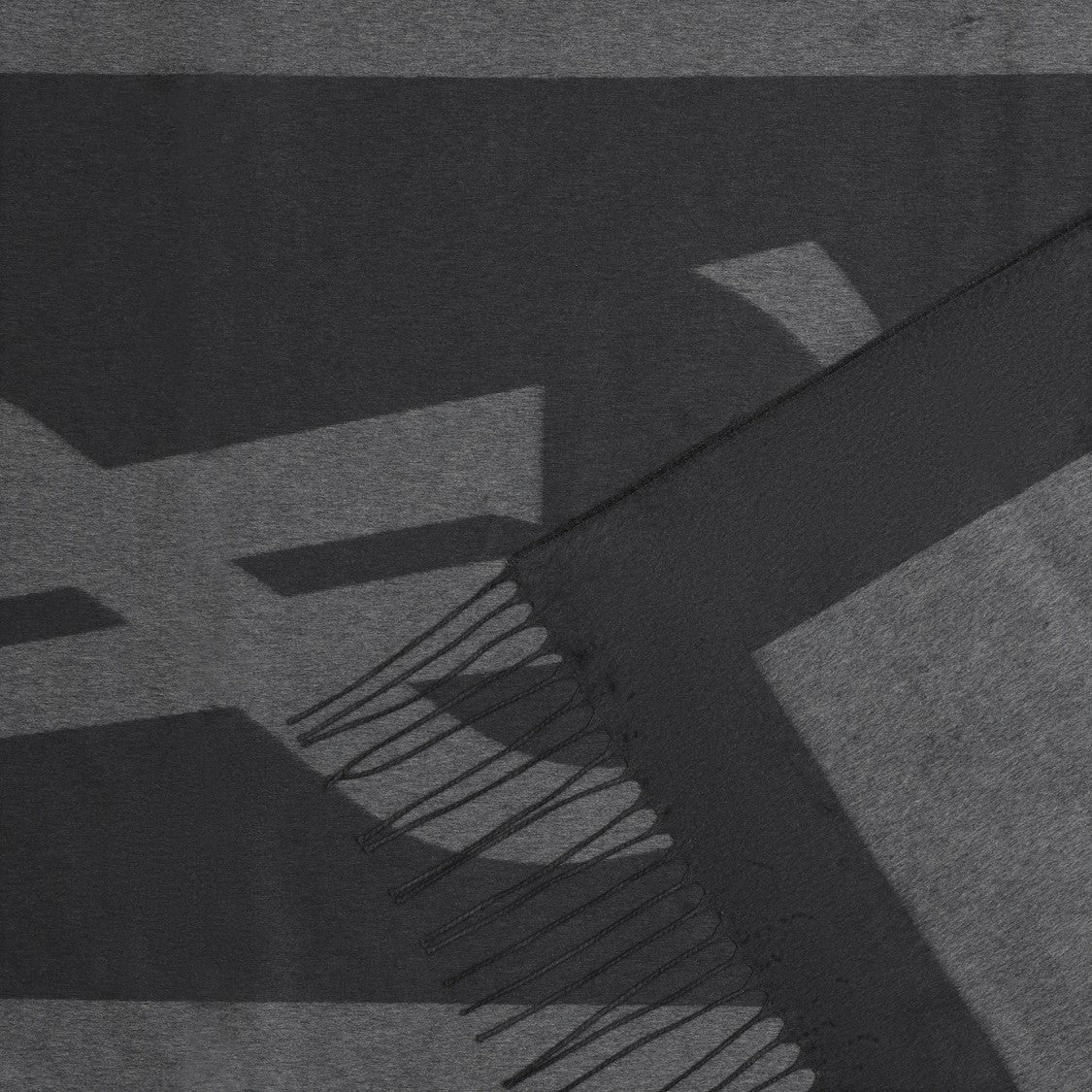 Saint Laurent Dark Gray Silk Scarf