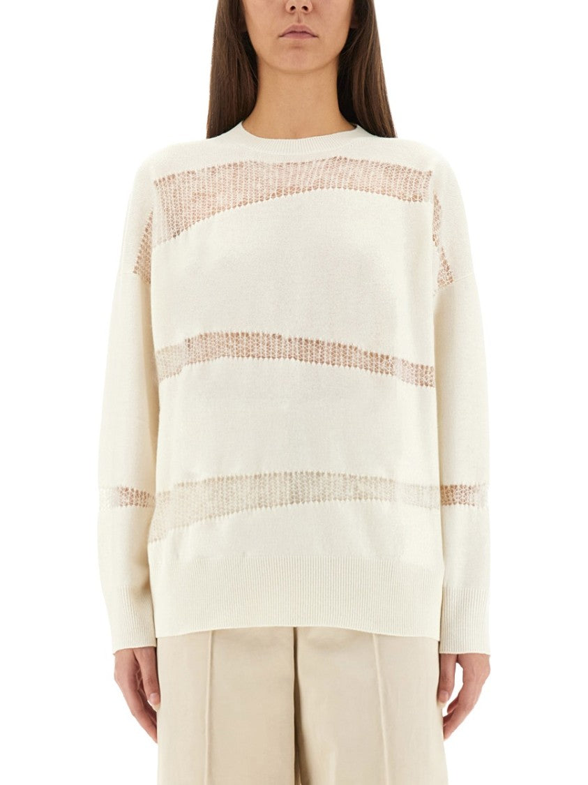 Fabiana Filippi Platinum And Mohair Knit Sweater