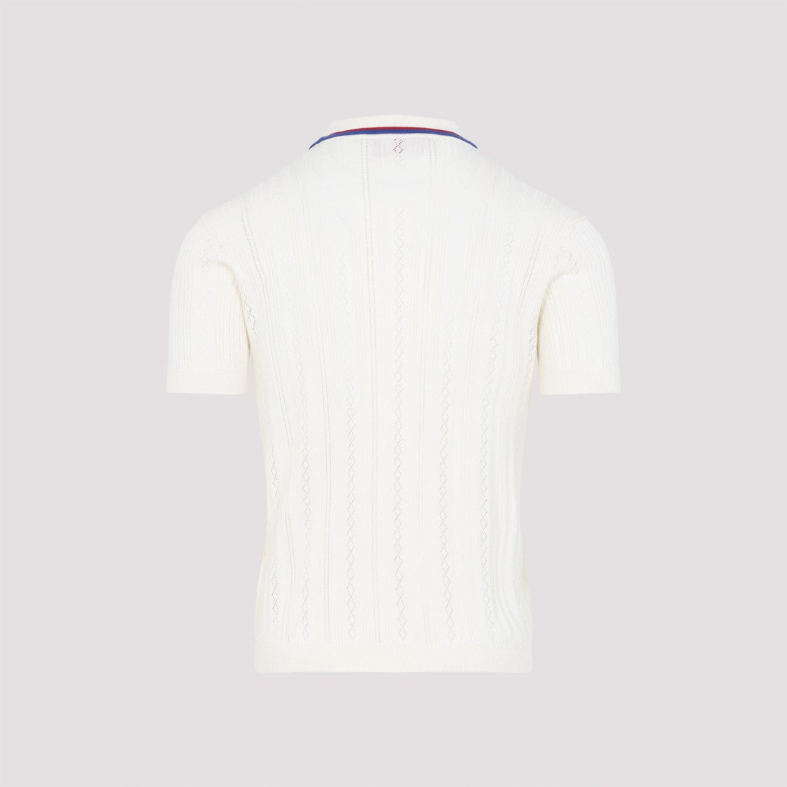 Valentino Textured Knit Polo With Classic Collar