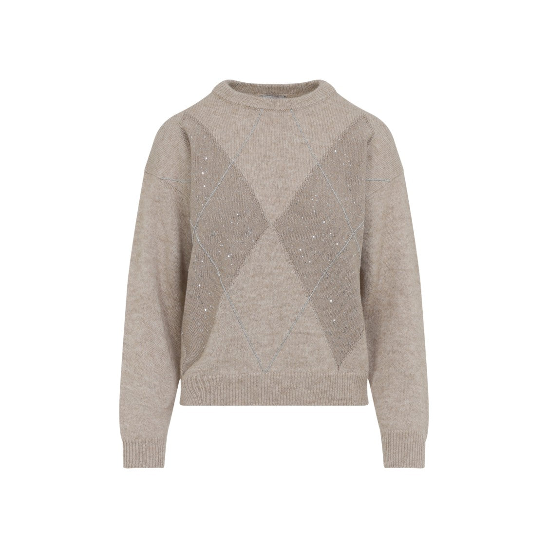 Peserico Amber Beige Virgin Wool Knit Sweater