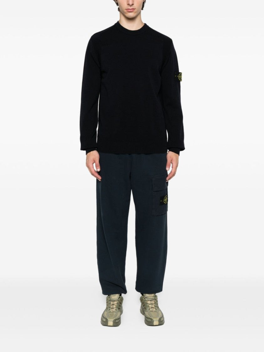 Stone Island Relaxed Fit Blue Cargo Trousers