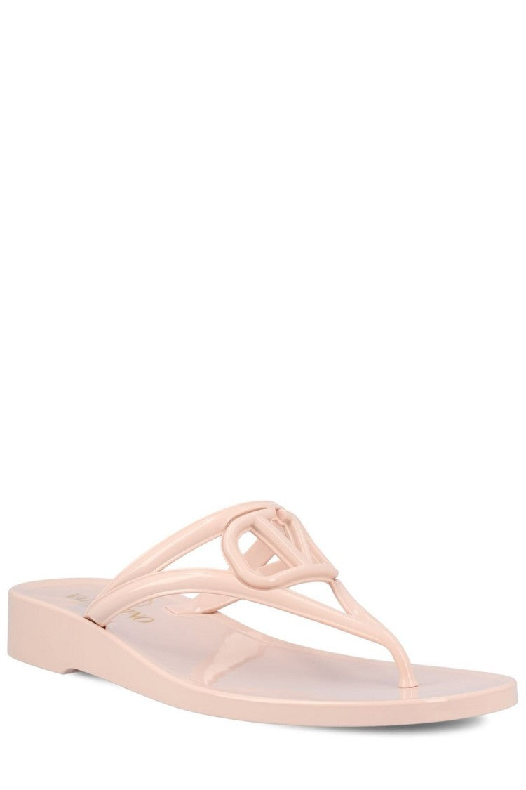 Valentino Thong Sandal With Glossy Finish