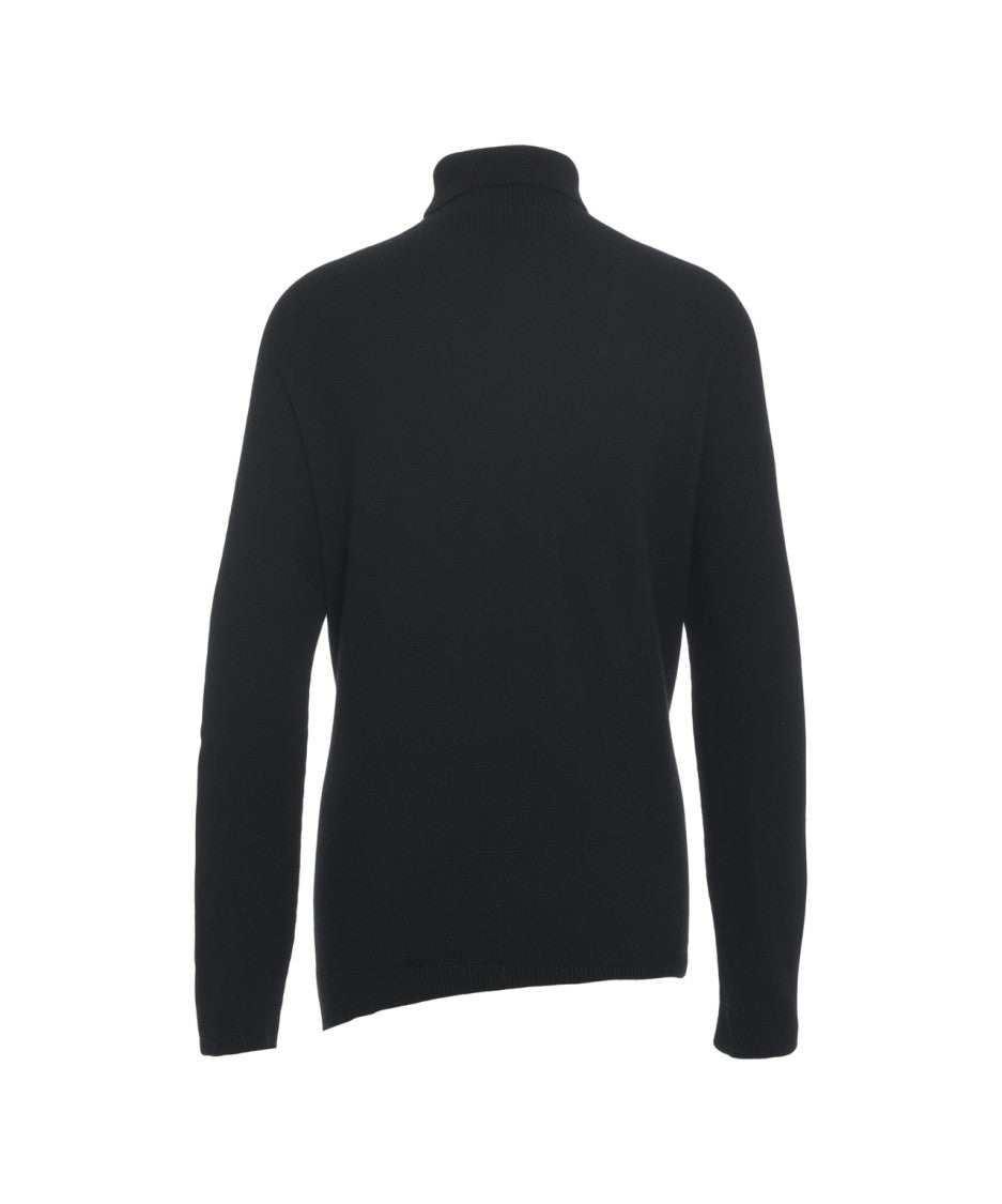 Mvm Asymmetrical Hem Oversized Turtleneck Sweater