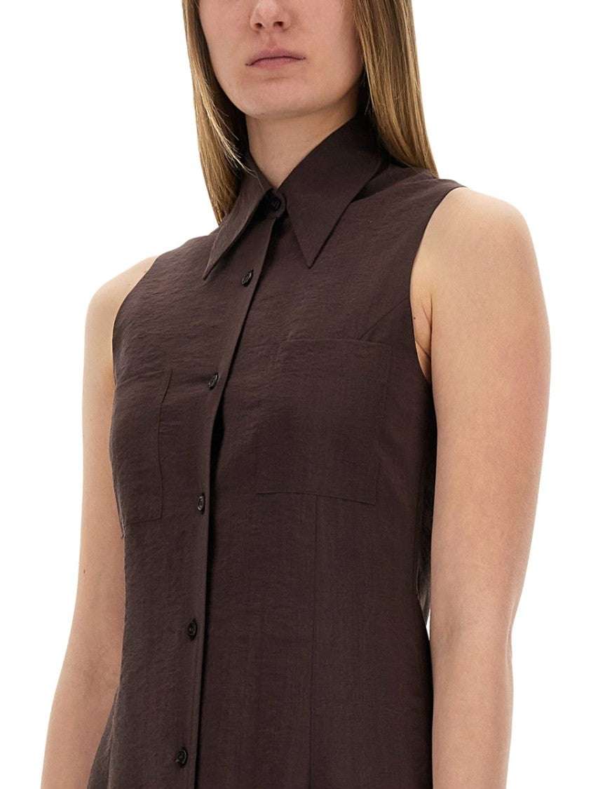 Alysi Silk Canvas Chemisier Dress