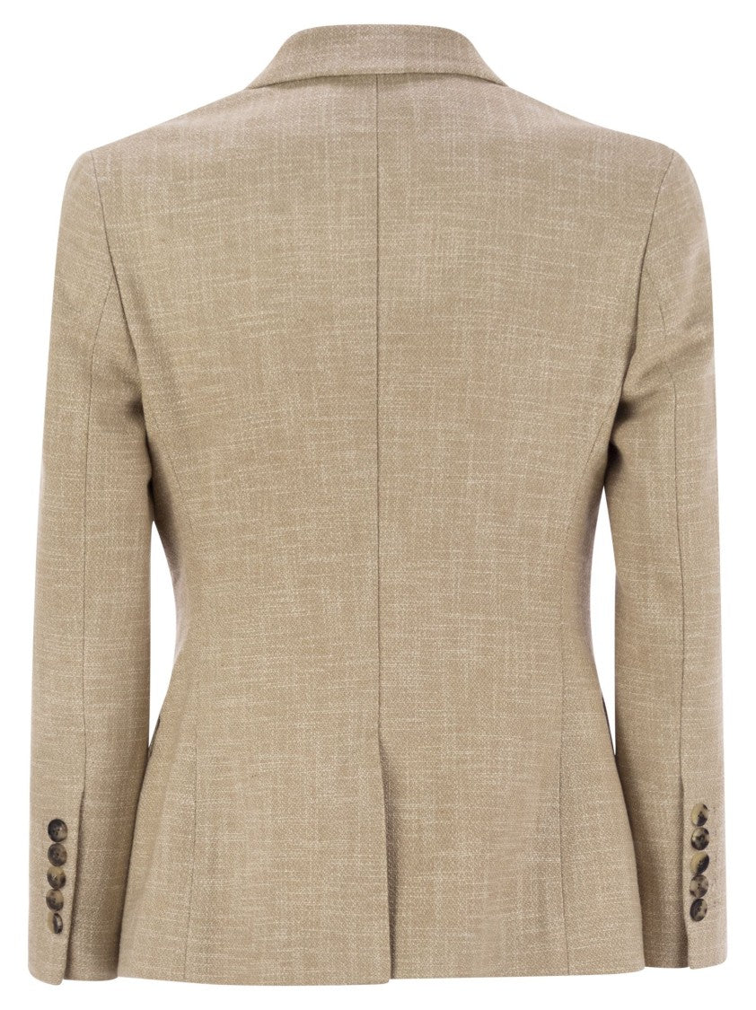 Saulina Antonella - Double-Breasted Cotton Blend Jacket
