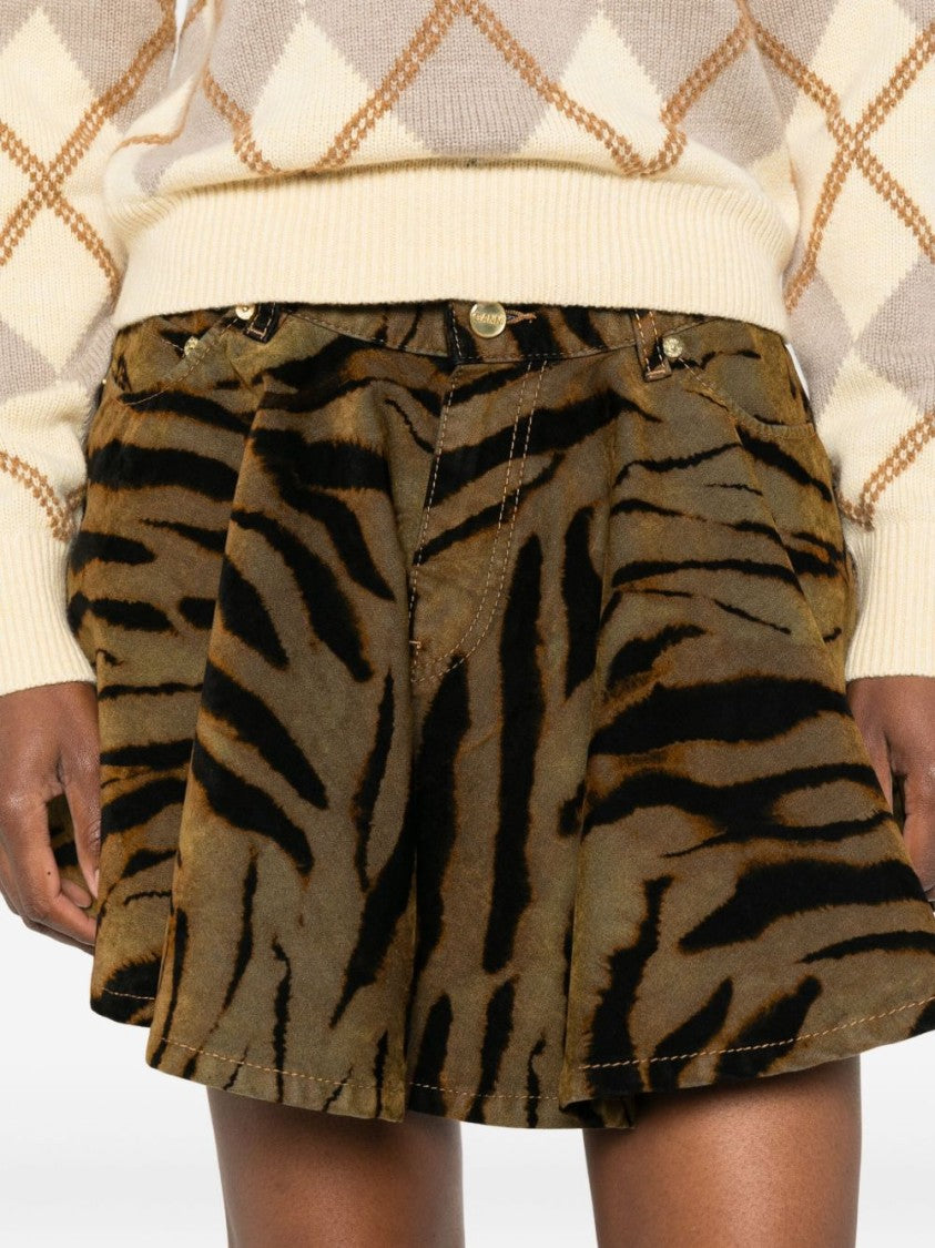 Ganni Short Flared Skirt