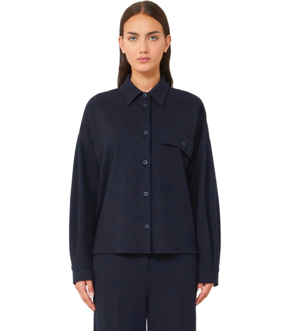 Max Mara Max Mara Vweekend Nancy Blue Shirt Jacket