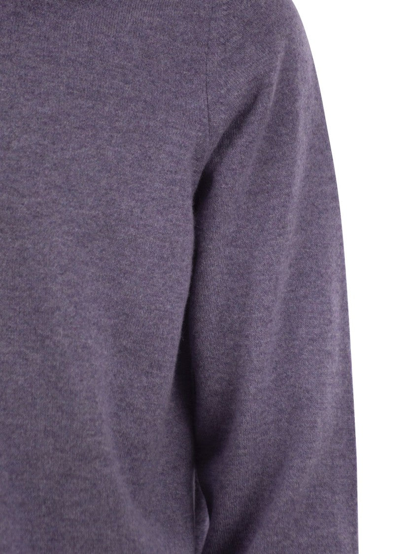 Brunello Cucinelli Cashmere Turtleneck Sweater With Zip