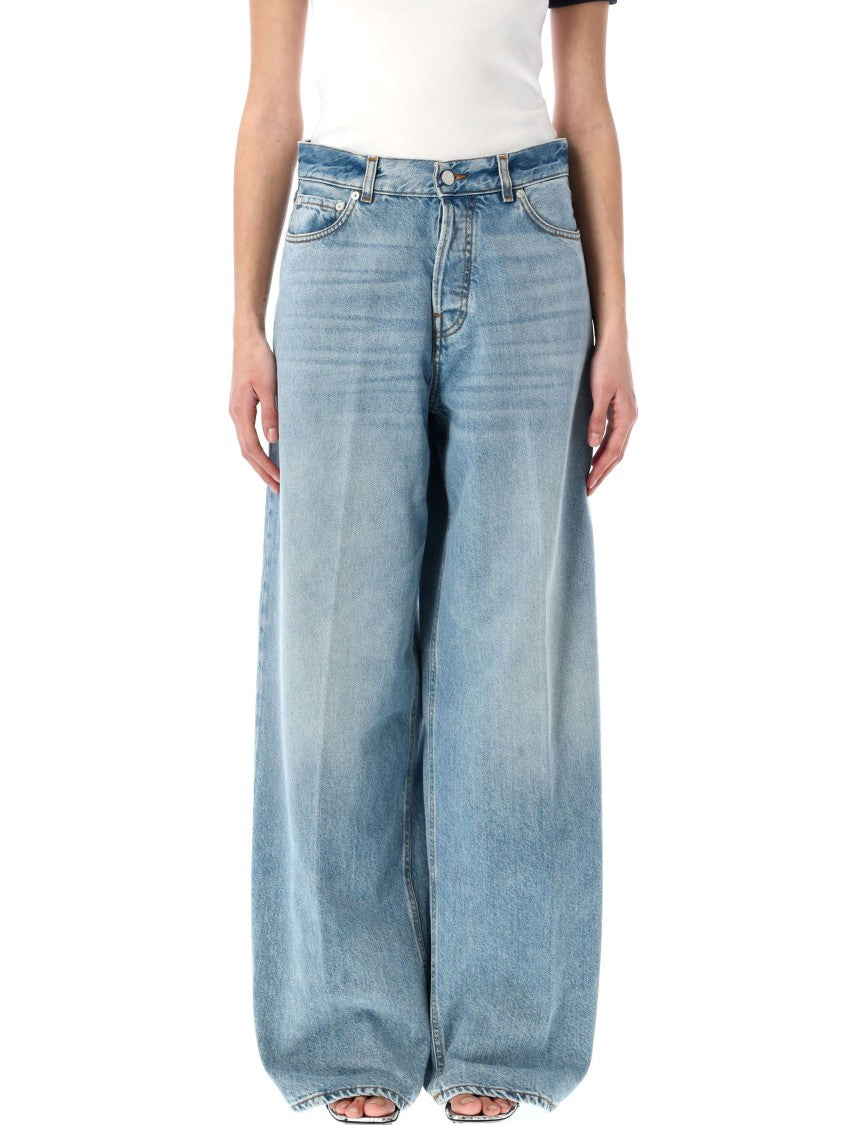 Haikure Bethany Acqua High-Waisted Wide-Leg Jeans