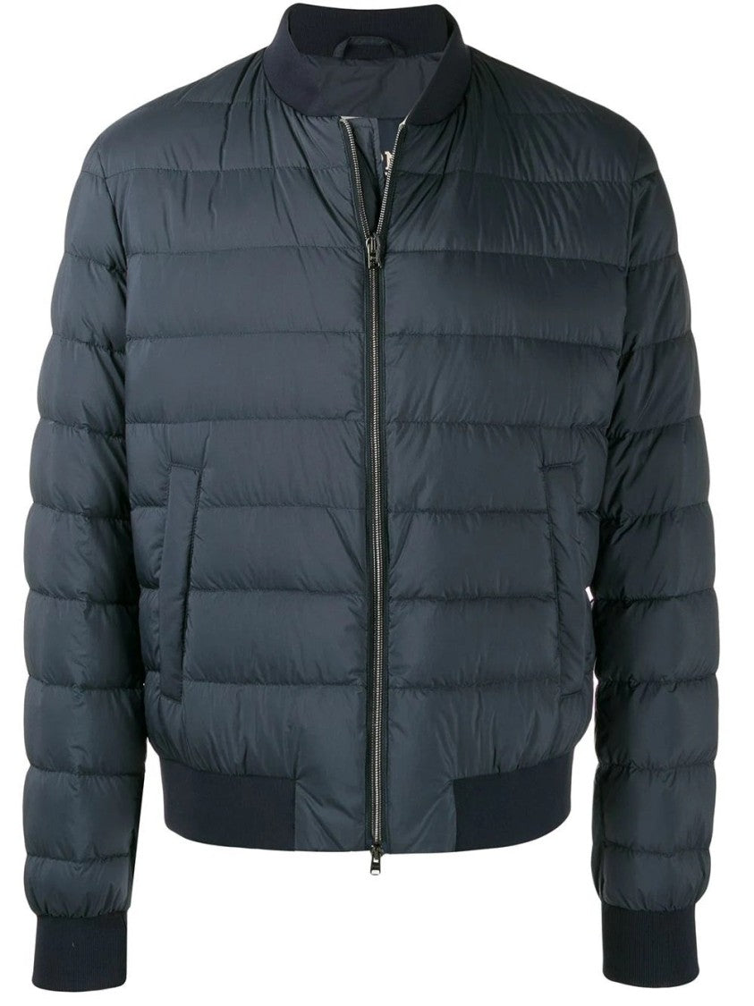 Herno Woven Puffer Jacket With Feather Insulation